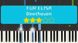 Fur Elisa - Beethoven | Medium Piano tutorial + sheet music |  Beethoven songs