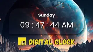 Digital Clock Using HTML CSS & JavaScript | JavaScript Beginner Project