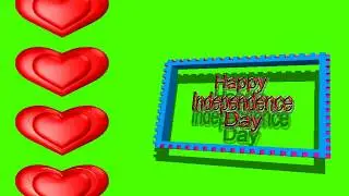 HD Happy Independence Day! Green screen || Green Screen Independence day Text efects