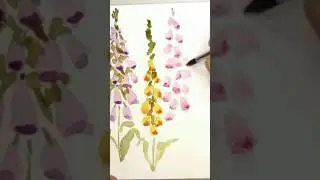 Watercolor, spring flowers, perfect for beginners