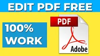 How To Edit PDF File Work 100% - Edit Text in PDF Document in Laptop