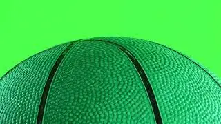 Green basketball on chroma key background   Free Stock Video