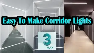 How To Make Corridor Light In 3ds Max Using V-Ray 5 | Special Interior Light Using Vray 5 In 3dmax