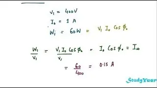 Solving Problems on Open and Short Circuit Tests of a Transformer