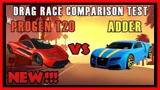 GTA 5 PS4 - Progen T20 Vs Adder Drag Race Comparison | Which is fastest? (GTA V)