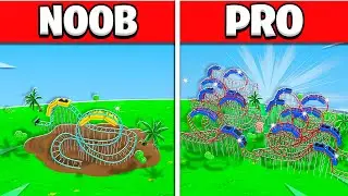 NOOB vs PRO ROBLOX THEME PARK TYCOON