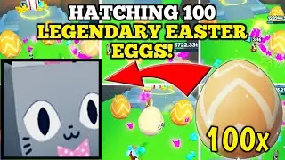 Breaking 100 LEGENDARY EASTER EGGS! Huge Easter Cat!? - Pet Simulator X Easter Event - Roblox PSX