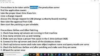 Sql DBA Batch 47 Class 11 Complete Discussion Patching Sql Server