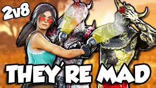 TOXIC Lara Croft Makes Killers RAGE in 2v8 - Dead by Daylight