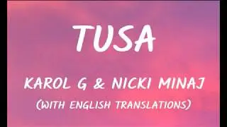 Karol G, Nicki Minaj - Tusa (Letra/Lyrics With English Translation) Video