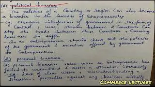 Barriers to entrepreneurship || class 11 entrepreneurship development notes