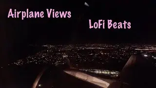Airplane ASMR Leaving LAX At Night With Some Relaxing Music