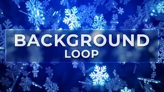 ❄ 3D Snowflakes Falling Looping Animation Blue Background - Footage - Screensaver