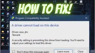 How to fix A driver cannot load on this device windows 11/10