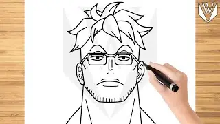 Как рисовать Марко One Piece Пошаговое руководство | Скачать раскраски бесплатно