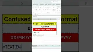 Confused with Date Format In Excel - #Shorts #exceltech #msexcelformula #exceleducation