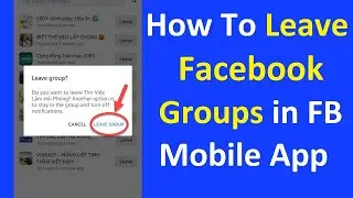 How To Leave Facebook Groups in Facebook Mobile Application - 2022 Facebook Tips