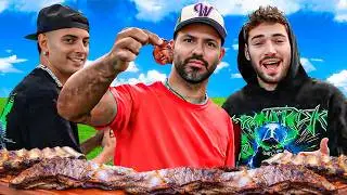 Adin Ross Prueba El Asado Argentino Con Westcol, Coscu,  Samulx Y Blessd