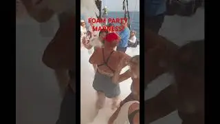 OOPS WATCH THE FOAM LAND SPLAT ON MY FACE - FUNNY FOAM PARTY MOMENT ON A SHIP IN ALBANIA!