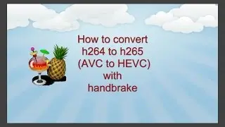 How to convert h264 to h265 (AVC to HEVC) with handbrake free