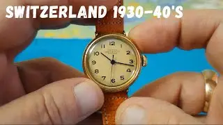 Old vintage RECORD mechanical watch with manual winding Старые механические часы с ручным заводом