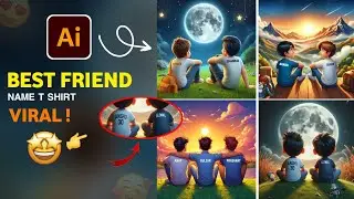 Trending Best Friend Name on T-Shirt Photo Editing || Bing Ai T Shirt Name Photo Video Editing