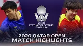 Fan Zhendong vs Wang Chuqin | 2020 ITTF Qatar Open Highlights (1/2)