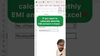How to Calculate EMI in Excel‼️Use Amazing Function 