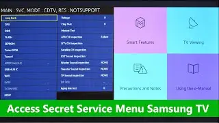 How to get access to Samsung smart TV Service Menu. How to perform factory reset. Hidden Menu