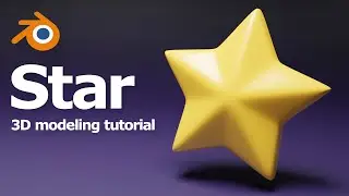 How to make a Star in Blender, 3D modeling tutorial for beginners