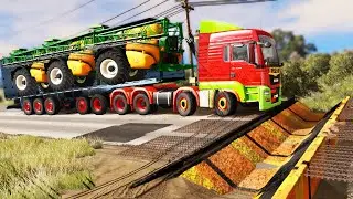 Cars vs Upside Down Speed Bumps #58 | BeamNG.DRIVE