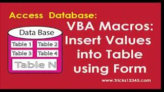 Access: Insert Values into Table Through Form By using VBA Macros