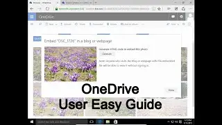 OneDrive   user easy guide, share, embed pictures