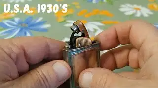 Very old vintage EVANS CLIPPER petrol pocket lighter Старая бензиновая зажигалка