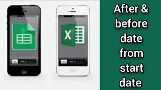 After & before date from start date for perticular period in excel