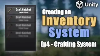 How to add a CRAFTING SYSTEM to our Inventory - Ep4 - Unity 3D Tutorials