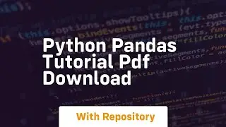 python pandas tutorial pdf download