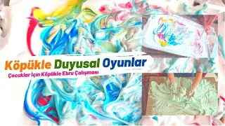 Köpükle Duyusal Etkinlikler  I Sensory Winter Shaving Cream Painting