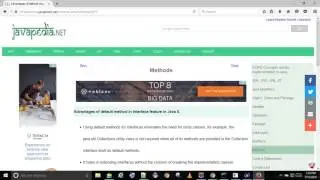 Advantages of default method in Interface feature in Java 8.
| javapedia.net