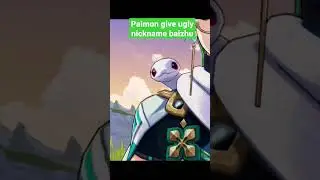 Paimon give ugly nickname baizhu #shorts