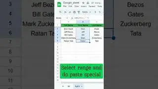 Google Sheets: Split Function for Efficient Data Handling  #shorts #spreadsheet #googlesheets