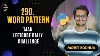 Word Pattern Leetcode -290 || Daily Leetcode Challenge-1st January || Python ||  Hindi  🔥