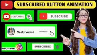 Youtube Subscribe Button & Bell Icon Animation Green Screen|Green Screen Subscribe Button Animation