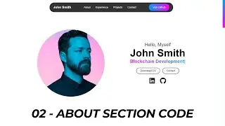 How to build a Simple Portfolio Website using HTML CSS & JavaScript | About Section Code