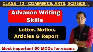 Advance Writing Skills most important MCQs/English 12th writing section/Rahul Commerce Academy