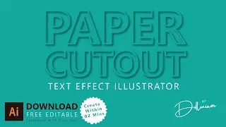 How to Create Paper Cutout Text Effect - Illustrator Tutorials  