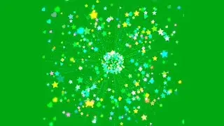 Splash pop colourful Stars green screen animation effects free HD footages | chroma key animation HD