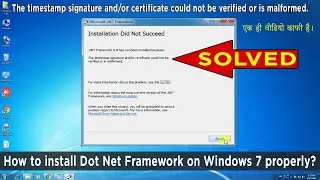 Timestamp signature or certificate could not be verified or malformed | Installation did not succeed