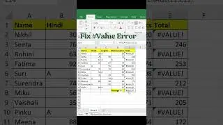 How to Fix #Value Error in Excel ? |Try this Formula #excel  #viralshorts