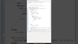 Write a java program to verify whether the given number is a prime number or not | Java | #shorts